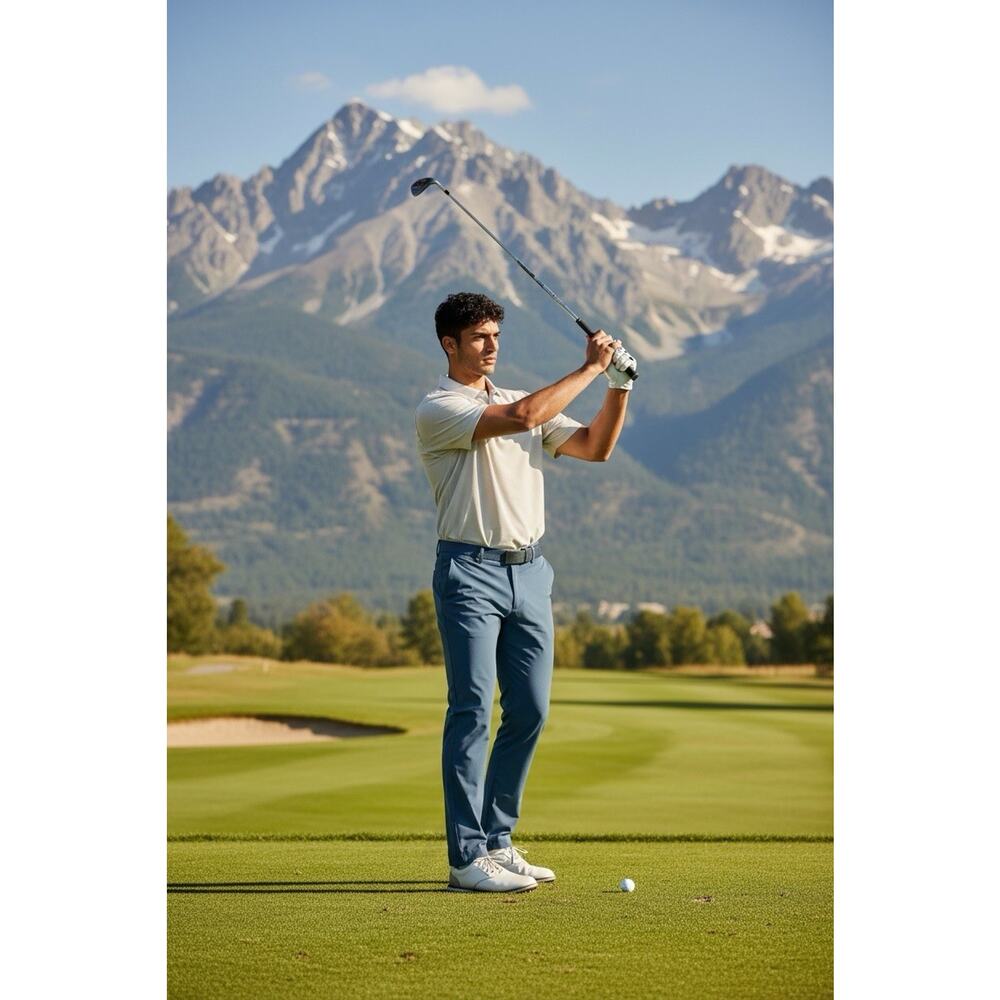 Cozy Earth Men’s 36X31 Wave Blue Nylon Spandex Everywhere Golf Pants Casual